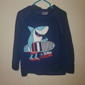 Sweet and Soft Toddler Boy's Blue Surf shirt, 2t